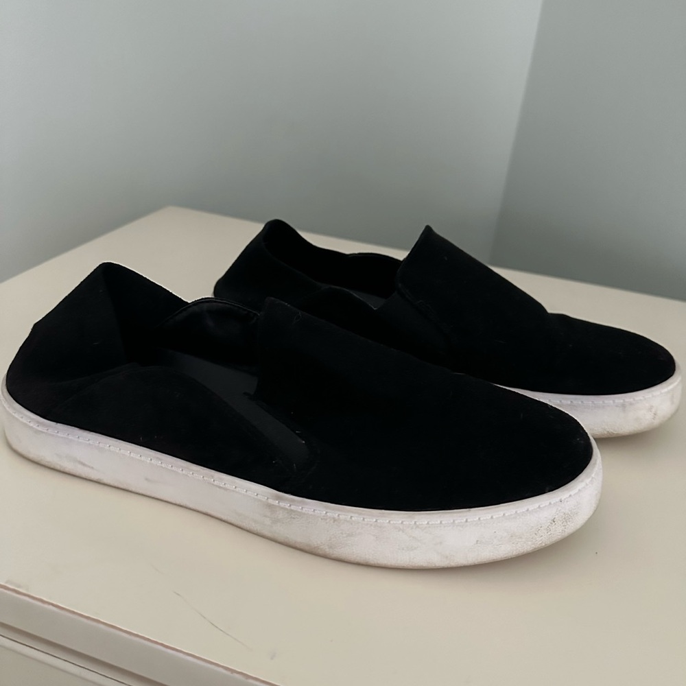 Steve Madden Black Slip On Tennis Shoes